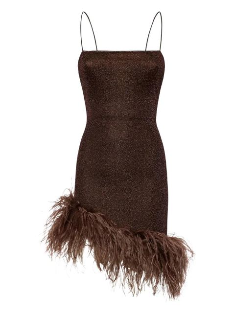 Oséree Lumière Plumage mini dress - Brown - zdjęcie produktu nr 1