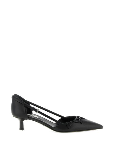 Prada open-side leather pumps - Black - zdjęcie produktu nr 1