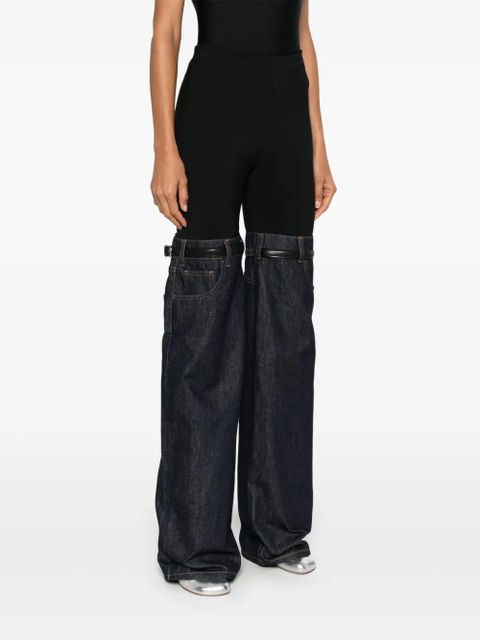 Coperni flared panelled trousers - Black