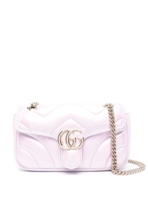 Gucci small GG-Marmont leather bag - Pink