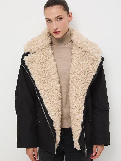 Medicine kurtka biker kolor czarny zimowa oversize - zdjęcie produktu nr 2