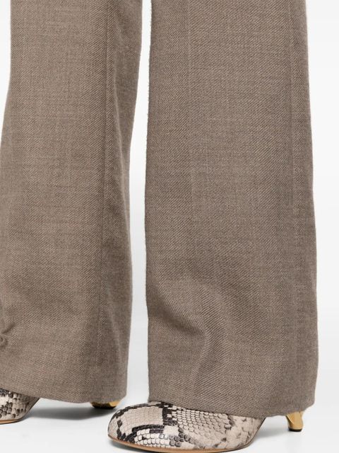 Nanushka Carillo high-waist slim-fit wool trousers - Brown