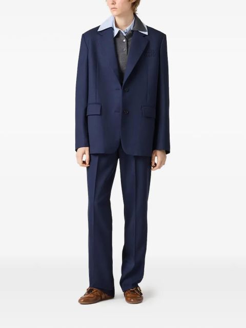 Miu Miu single-breasted wool blazer - Blue - zdjęcie produktu nr 2