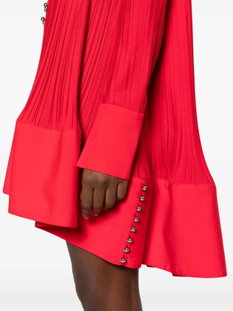Lanvin plissé-effect crepe minidress - Red