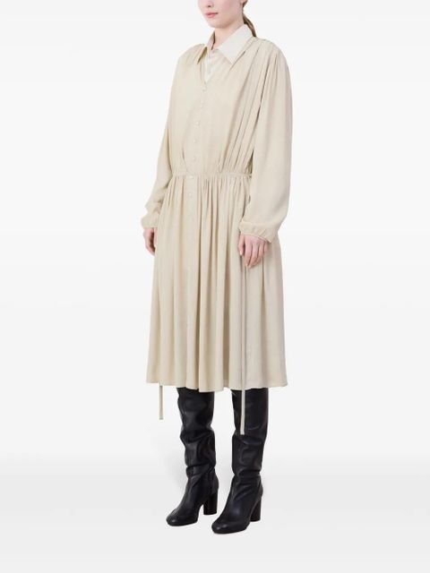 LEMAIRE fully-pleated midi dress - Neutrals