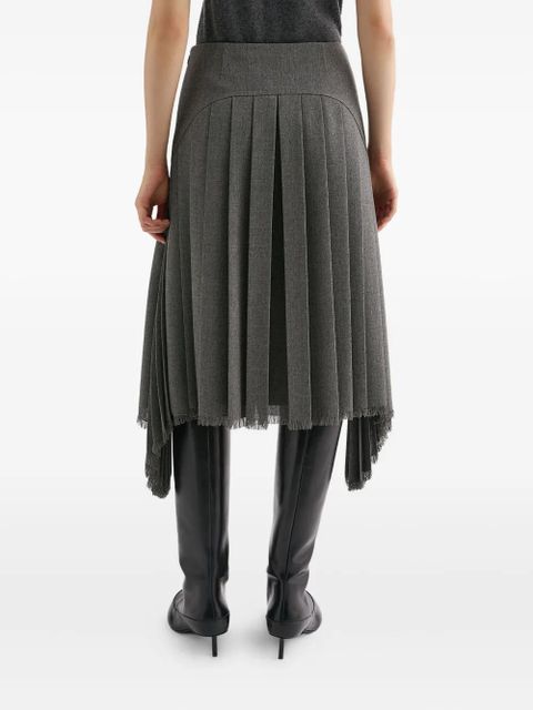 Jil Sander pleated midi skirt - Grey