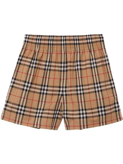 Burberry Vintage Check side-stripe shorts - Neutrals - zdjęcie produktu nr 1