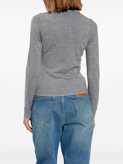 Jacquemus logo-embroidered jumper - Grey