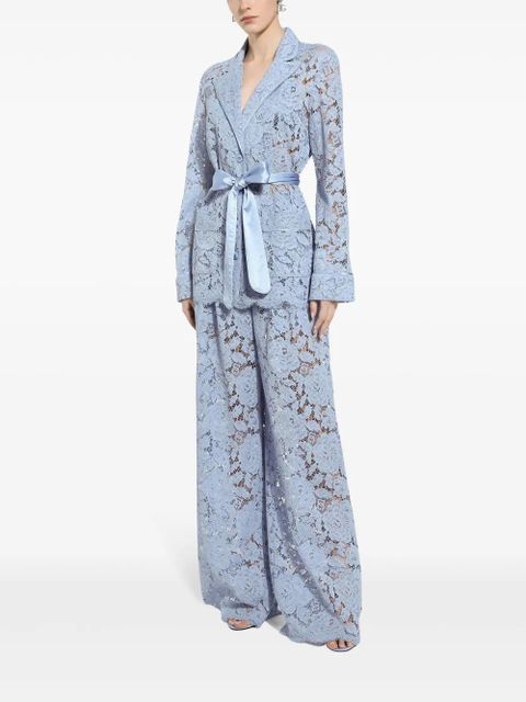 Dolce & Gabbana DNA lace wide-leg trousers - Blue