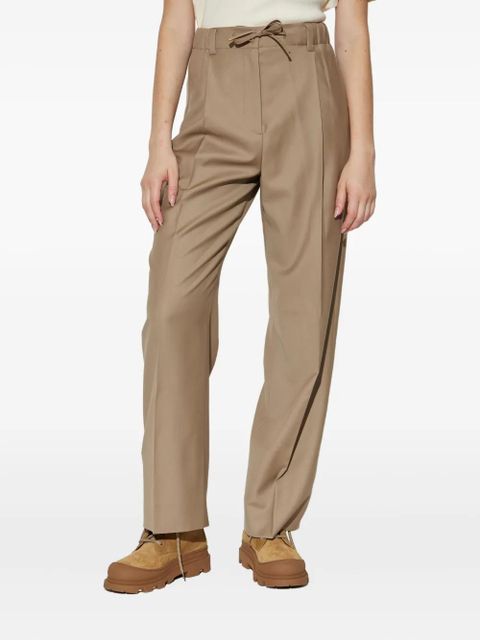 Moncler front-pleated trousers - Brown