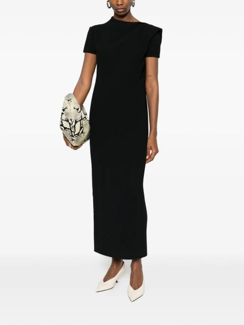 KHAITE Iryl short sleeve midi dress - Black - zdjęcie produktu nr 2