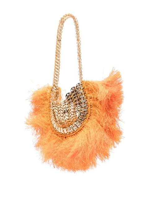 Rabanne 1969 Moon fringe-detail tote bag - Gold