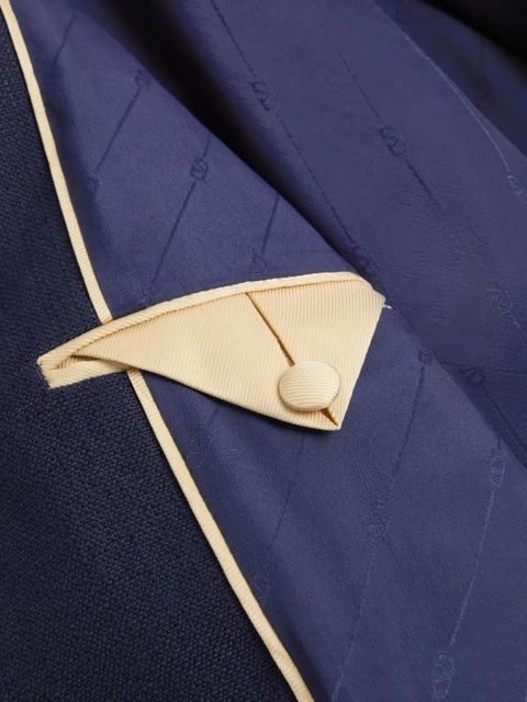 Valentino Garavani bow-detail single-breasted blazer - Blue