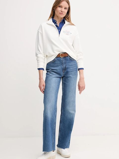 Gant bluza bawełniana damska kolor biały z aplikacją 4204215