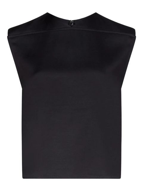LouLou de Saison boxy V-neck top - Black - zdjęcie produktu nr 1