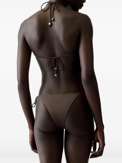 Jacquemus The Triangle halterneck bikini top - Brown