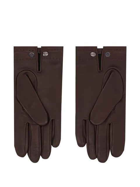 Longchamp leather gloves - Brown - zdjęcie produktu nr 2