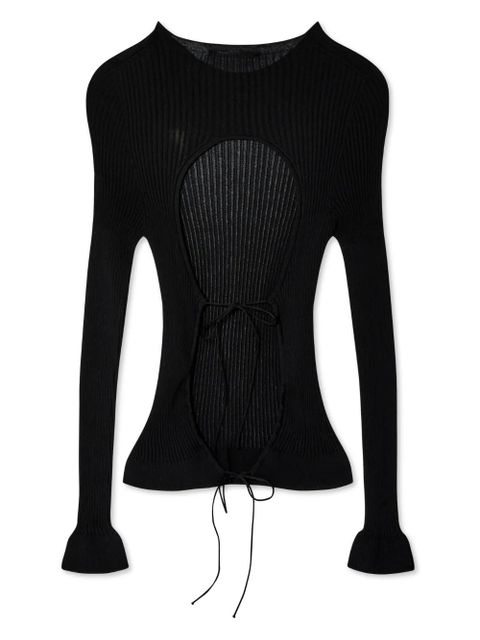 Cecilie Bahnsen Jayla knitted top - Black - zdjęcie produktu nr 2