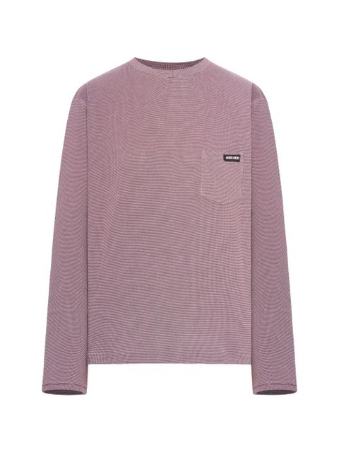 Miu Miu jacquard jersey T-shirt - Pink - zdjęcie produktu nr 1
