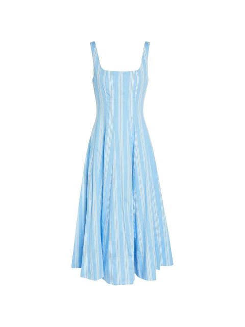 STAUD Wells striped mini dress - Blue - zdjęcie produktu nr 1