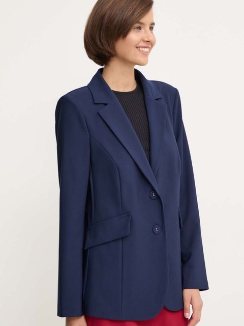 Sandro Ferrone marynarka kolor granatowy jednorzędowa gładka SFS18XBDALTROVE - zdjęcie produktu nr 1