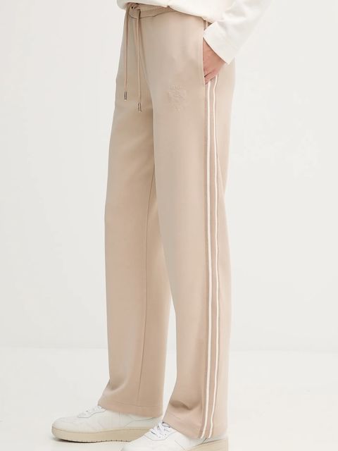 Joop! spodnie dresowe damskie kolor beżowy z aplikacją 30047774