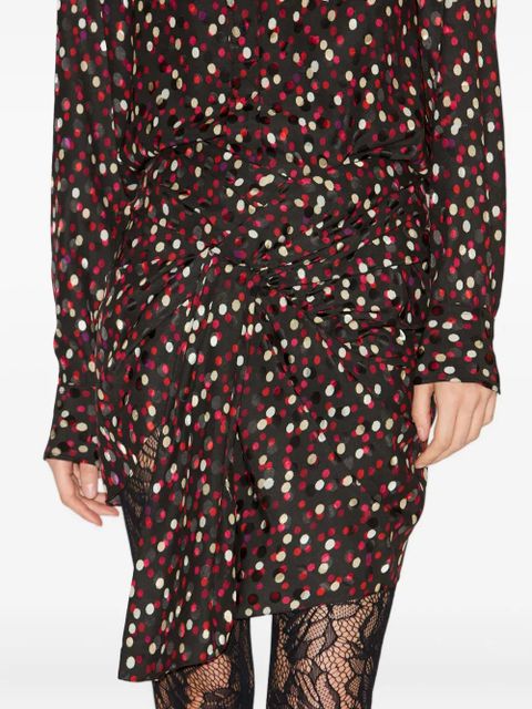 ISABEL MARANT Ovia polka-dot mini skirt - Black
