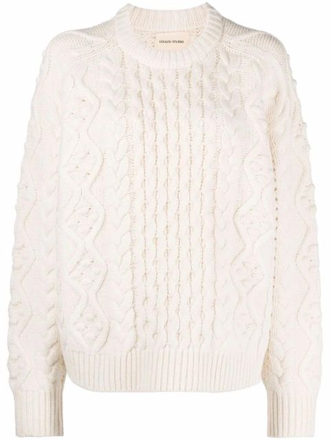 LouLou de Saison cable knit jumper - White - zdjęcie produktu nr 1