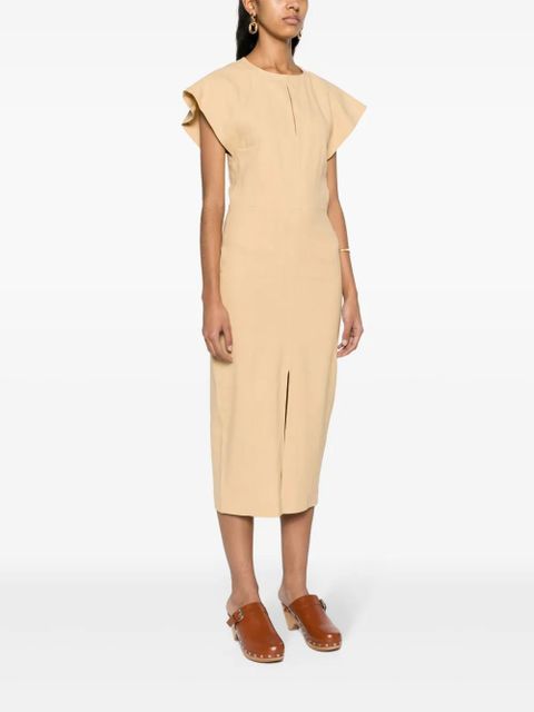 ISABEL MARANT Mirna panelled midi dress - Neutrals