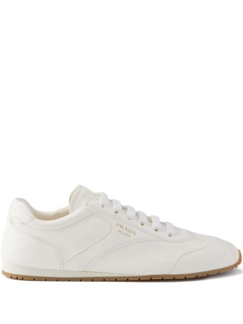Prada leather lace-up sneakers - White - zdjęcie produktu nr 1