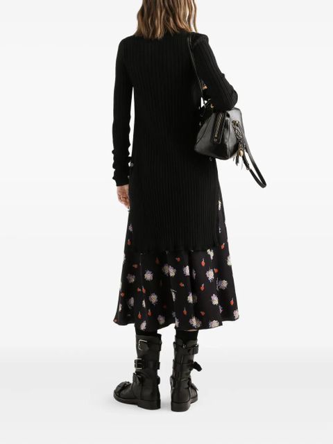 Dolce & Gabbana floral-print midi dress - Black