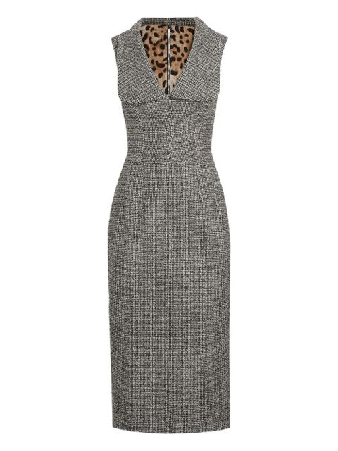 Dolce & Gabbana houndstooth sleeveless midi dress - Black - zdjęcie produktu nr 1