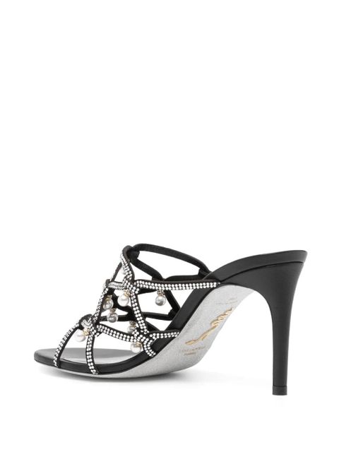René Caovilla slip-on style sandals - Black