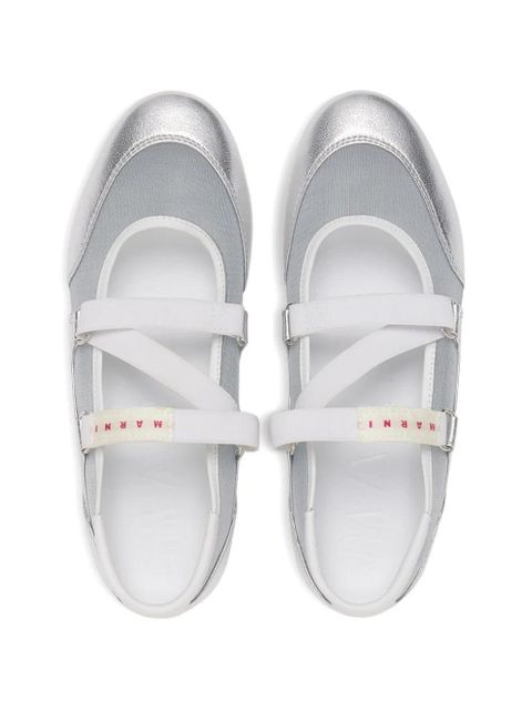 Marni criss-cross strap sneakers - Silver
