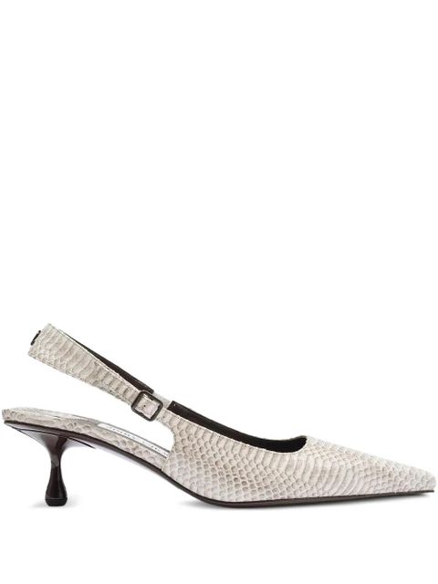 Jimmy Choo 50mm snakeskin-texture slingback pumps - ROCCIA - zdjęcie produktu nr 1