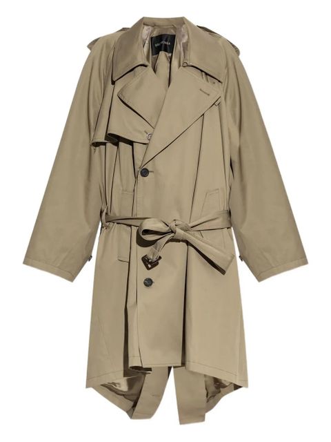 Balenciaga belted double-breasted trench coat - Neutrals - zdjęcie produktu nr 1