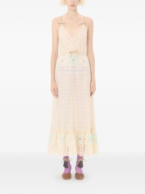 Valentino Garavani Sangallo midi dress - Yellow