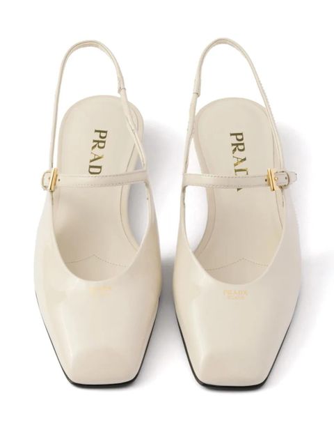 Prada leather slingback ballerinas - Neutrals - zdjęcie produktu nr 2