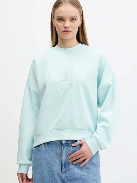 adidas bluza Cozy damska kolor turkusowy z aplikacją JM1792 - zdjęcie produktu nr 1