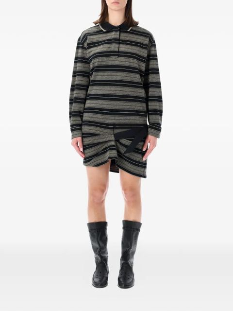 MARANT ÉTOILE striped-pattern mini polo dress - Grey - zdjęcie produktu nr 1