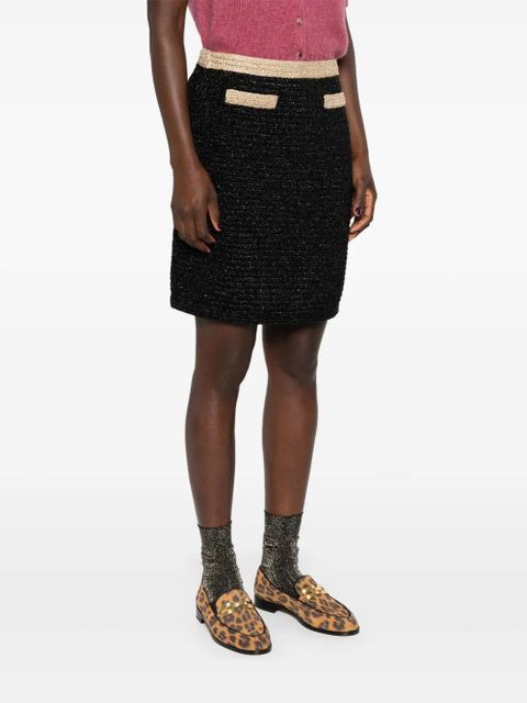 Miu Miu lamé knitted miniskirt - Black