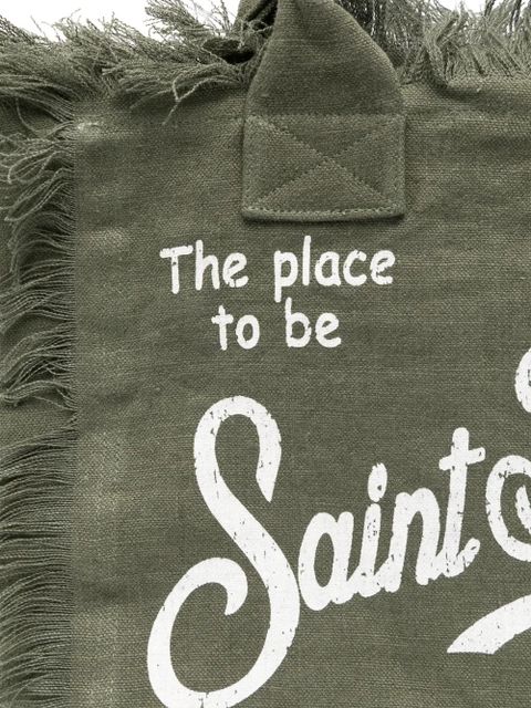 MC2 Saint Barth Vanity fringed tote bag - Green