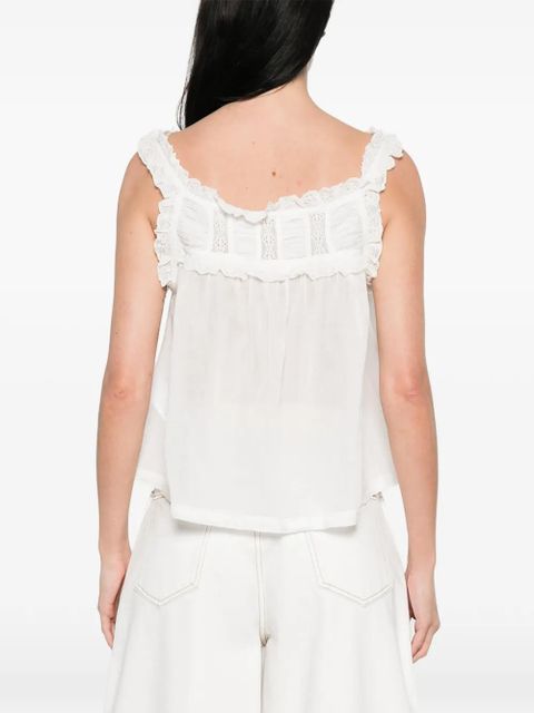 DÔEN Fidella square-neck sleeveless top - White