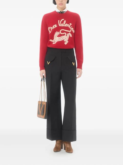 Valentino Garavani cuffed trousers - Black