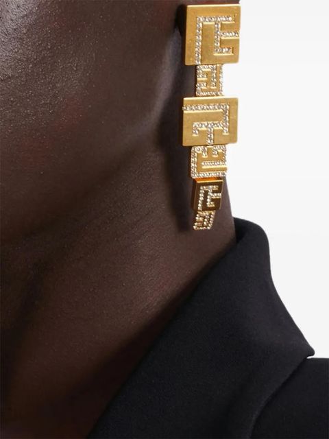 Balmain PB-logo pendant earrings - Gold - zdjęcie produktu nr 2