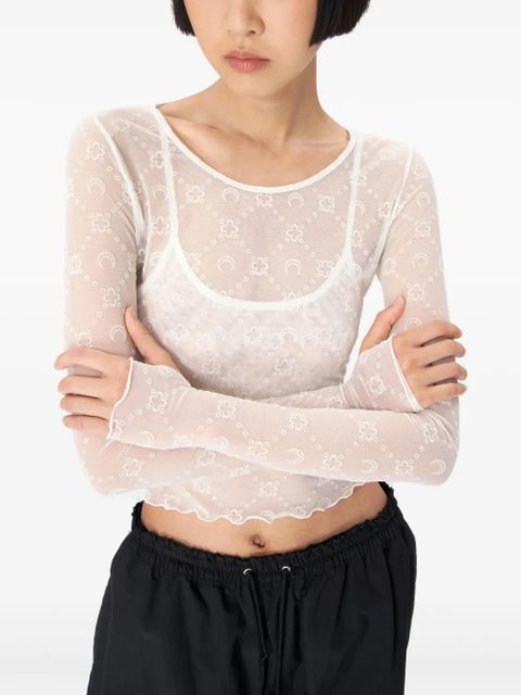 Marine Serre mesh cropped top - White - zdjęcie produktu nr 2
