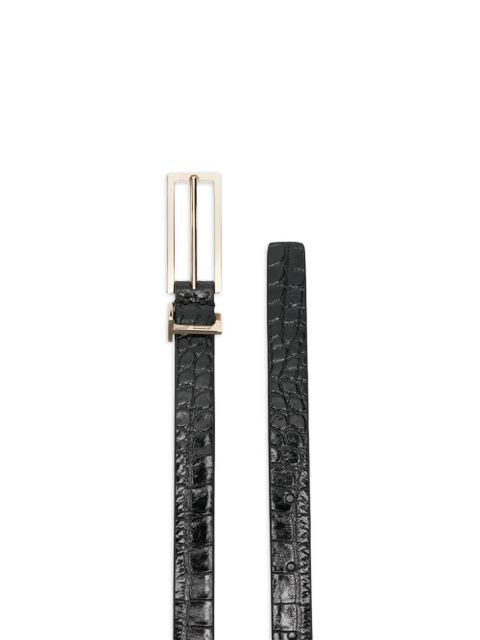 TOM FORD croc-effect belt - Black - zdjęcie produktu nr 2