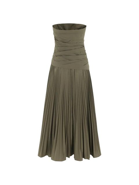 Simkhai Aria pleated strapless dress - Green - zdjęcie produktu nr 2