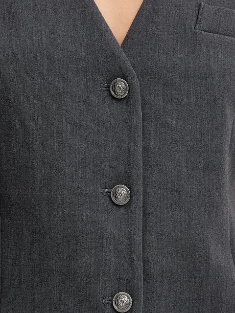 Guess kamizelka JOANDRA kolor szary jednorzędowa W5BH51 W2402