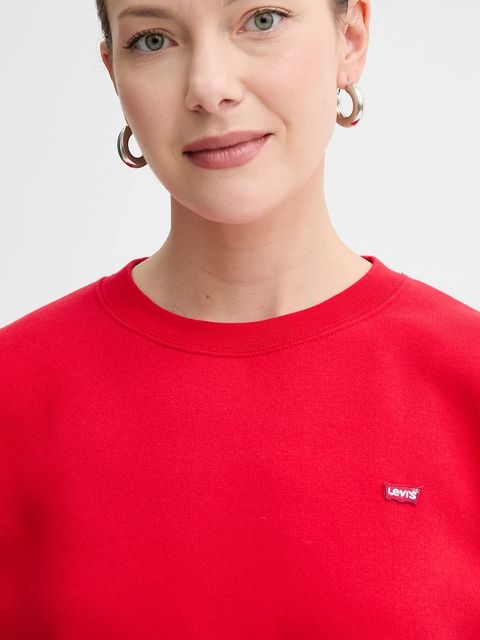 Levi's bluza damska kolor czerwony gładka 002AJ
